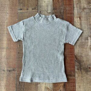 Cherry Stix vintage gray ribbed knit short sleeve tee -8